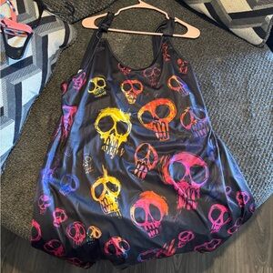 Colorful Skull Print Dress